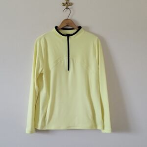 T by Talbots Yellow 1/4 Zip Pullover Size Large
